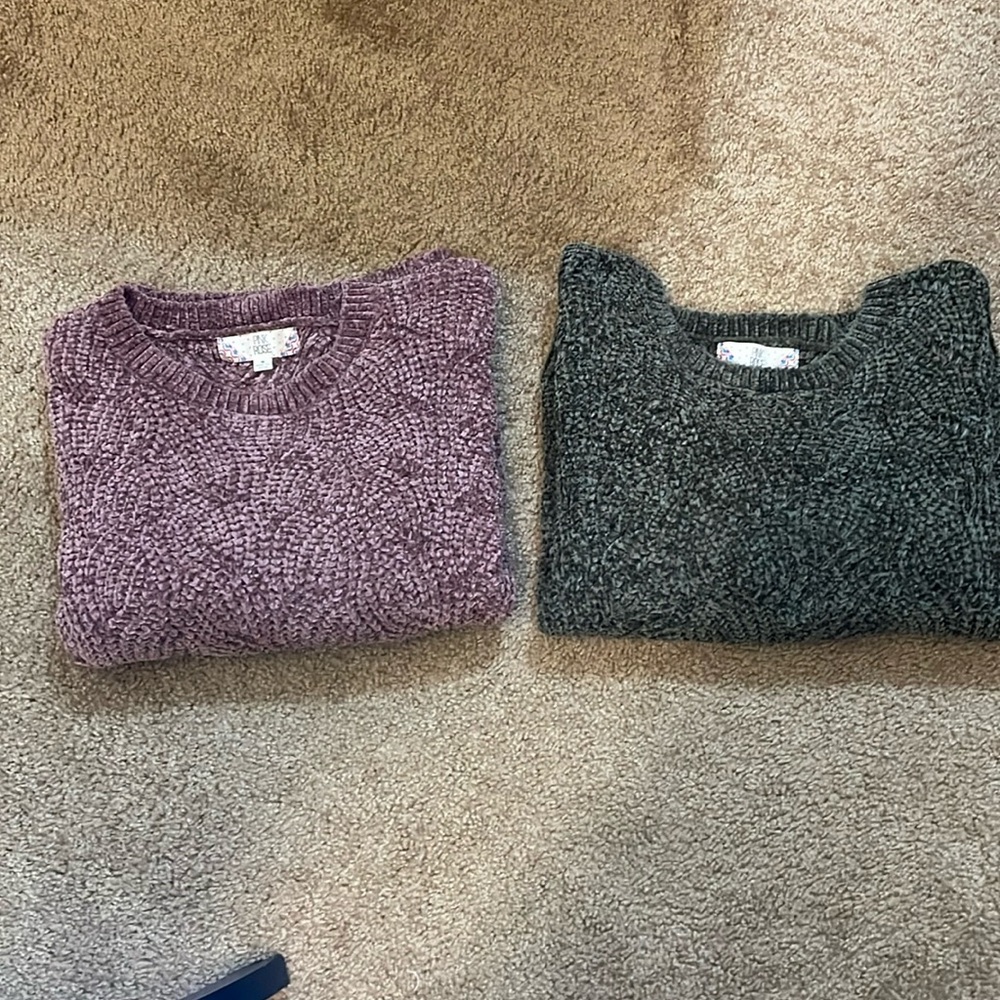 2 for $15! EUC PINK ROSE soft loose knit sweaters sz.m(j) 19p